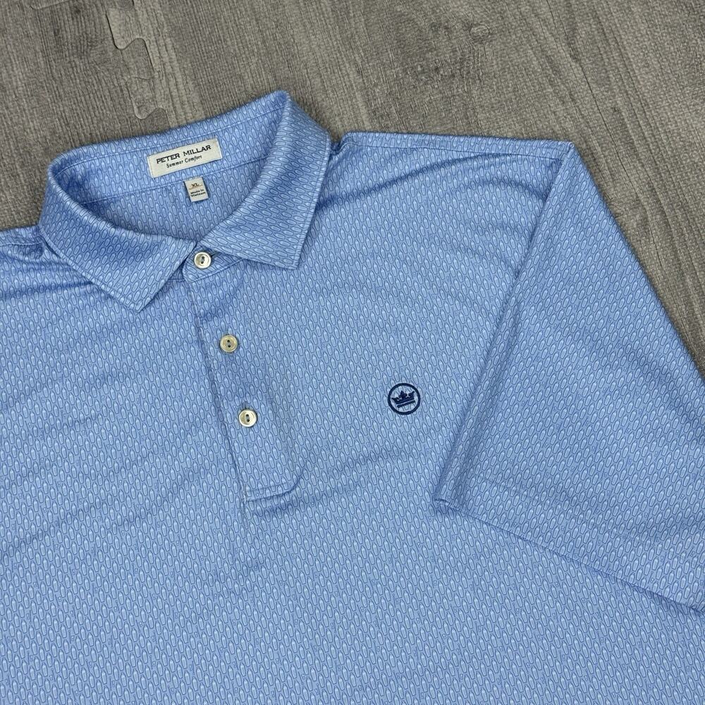 NWOT PETER MILLAR Shake It Up AOP Men’s Sz XL Performance Polo PREPPY Embroidery